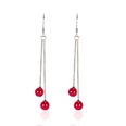 Korean imitation cherry earrings long tassel cherry copper earringspicture12